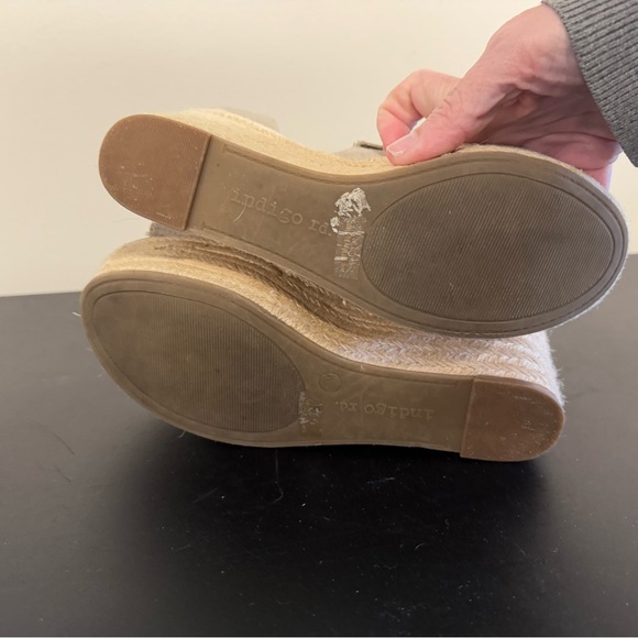 Indigo Rd. stacked platform espadrille wedge size 6.5 - Picture 5 of 7